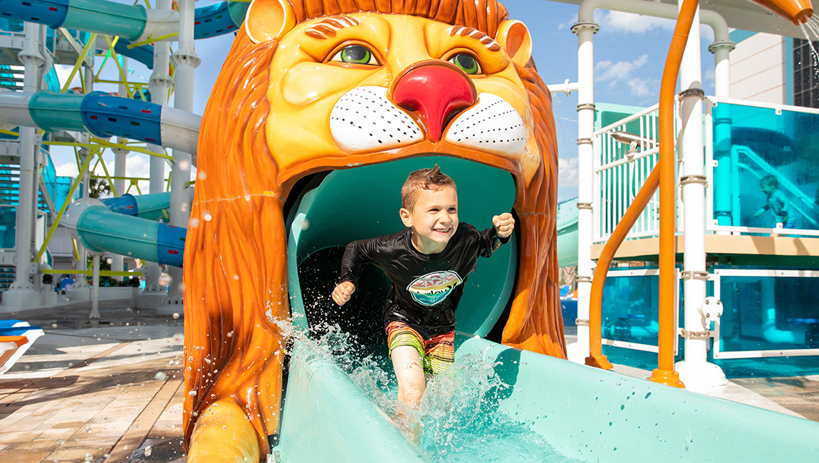 Boy at the waterpark