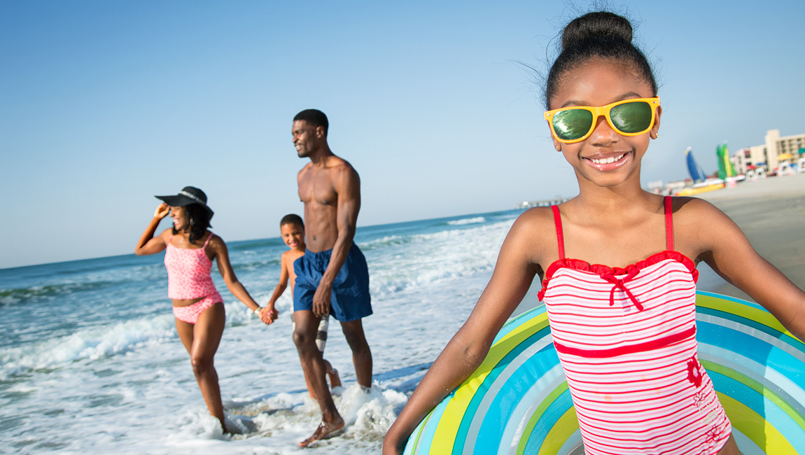 Girl with Inner Tube in Myrtle Beach