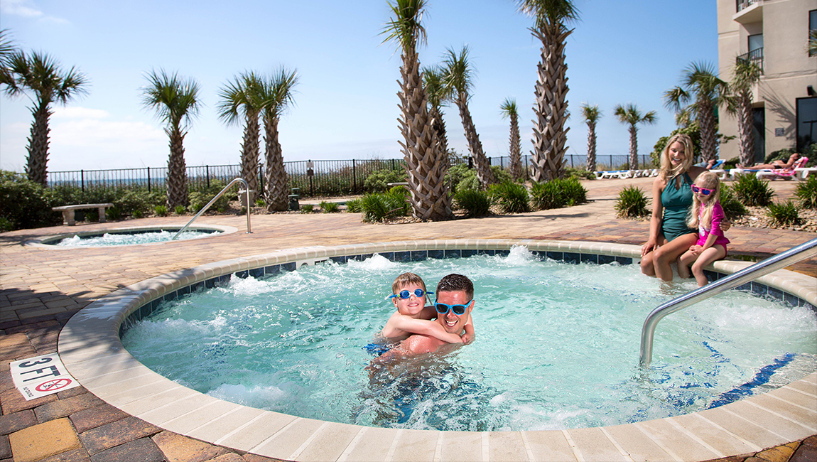 Palace Resort hot tub family